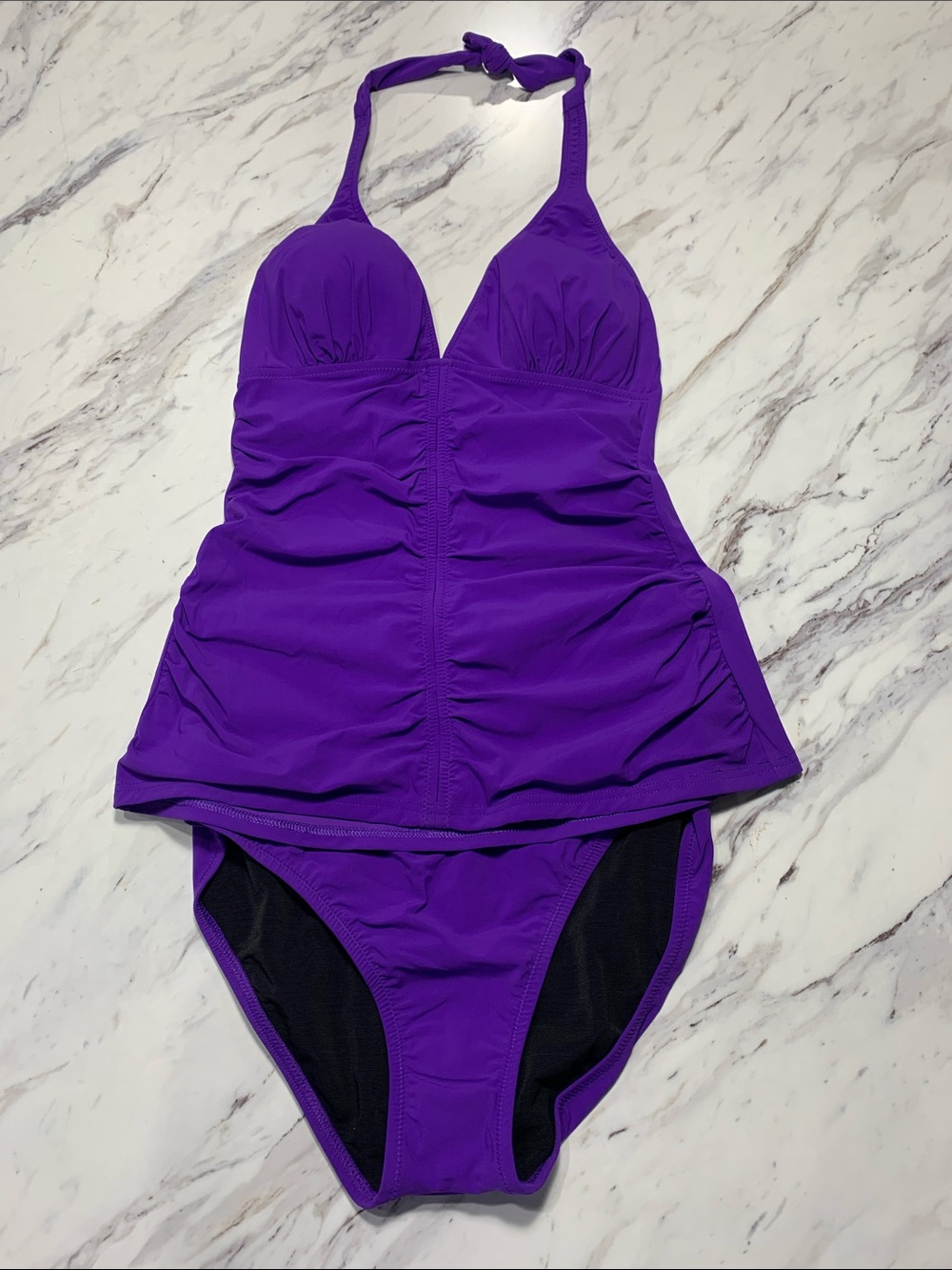 Profile By Gottex Purple Halter One-Piece Tankini